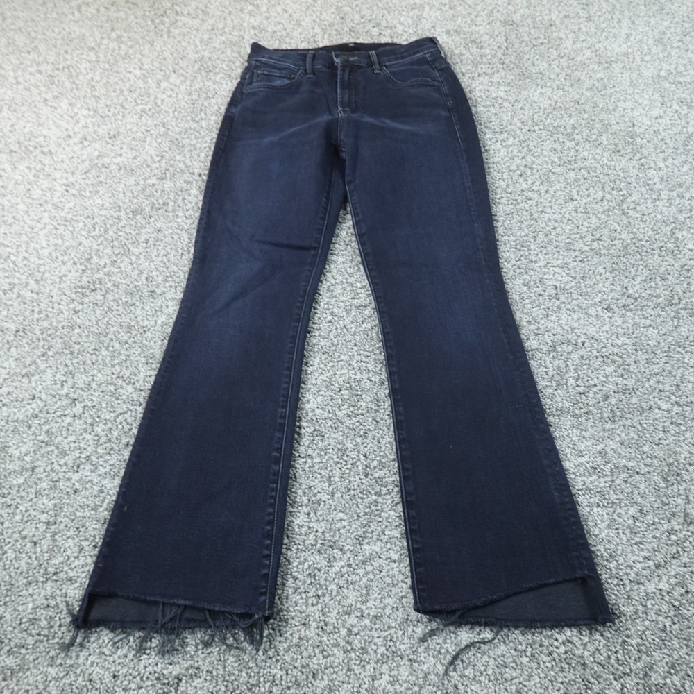 Mother Jeans Womens 25 Blue Denim Pants Insider Crop Step Fray Flare Boot USA